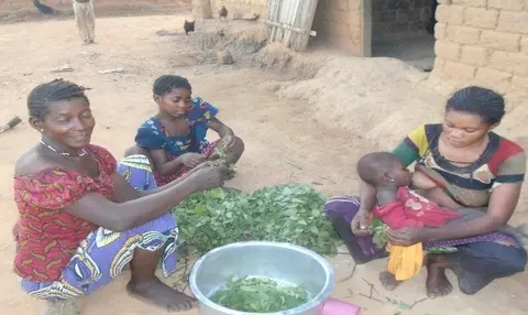 Des Dames en plein ménage au village